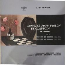 Εικόνα της J S. Bach  Reinhold Barchet, Robert Veyron-Lacroix ‎– Sonates Pour Violon Et Clavecin (Volume 2) LP