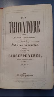Partition-Music score-Παρτιτούρα - Trovatore