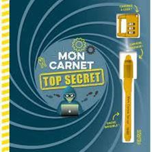 Image de Mon carnet Top secret - Avec 1 stylo à encre invisible , 1 cadenas à code et 1 lumière magique