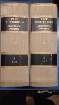 Pape Griechisch-Deutsches Handwörterbuch (2 Bände)